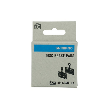 Pastilhas de travão SHIMANO G04Ti-MX metálicas – XT / SLX / Deore (2 pistões)