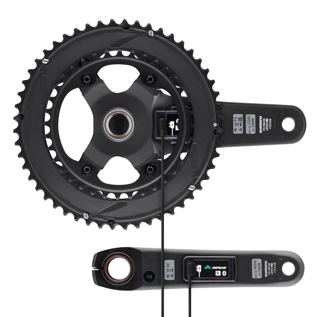 Pedaleiro com medidor de potência INPEAK POWERCRANK-E TWIN2 LR Shimano Ultegra R8100
