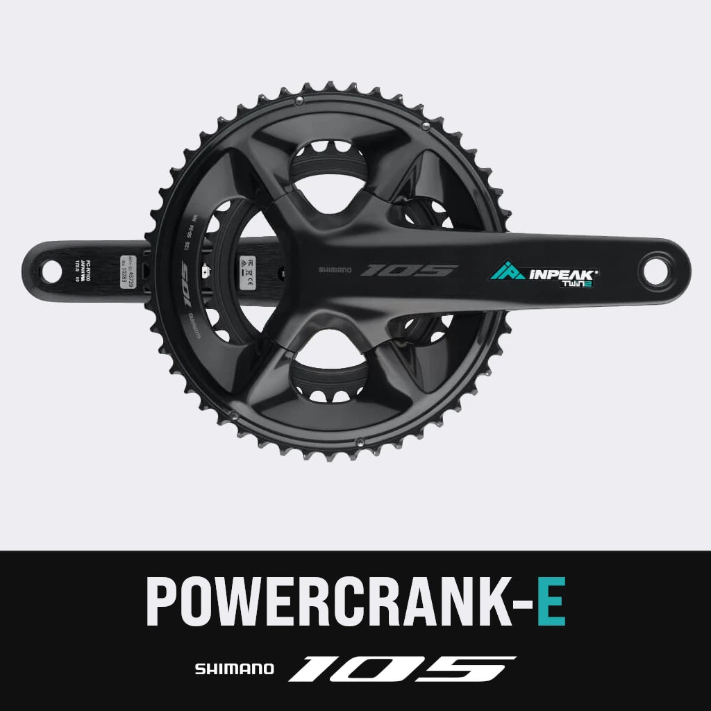 Pedaleiro com medidor de potência INPEAK POWERCRANK-E TWIN2 LR Shimano 105 R7100