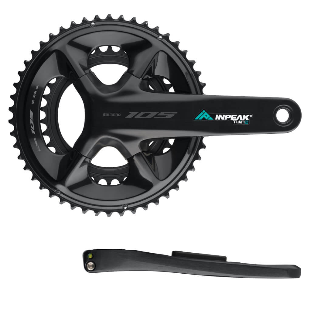 Pedaleiro com medidor de potência INPEAK POWERCRANK-E TWIN2 LR Shimano 105 R7100