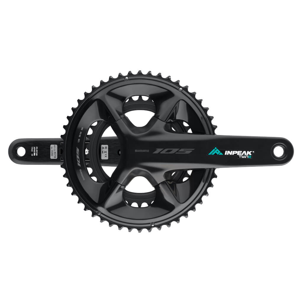 Pedaleiro com medidor de potência INPEAK POWERCRANK-E TWIN2 LR Shimano 105 R7100