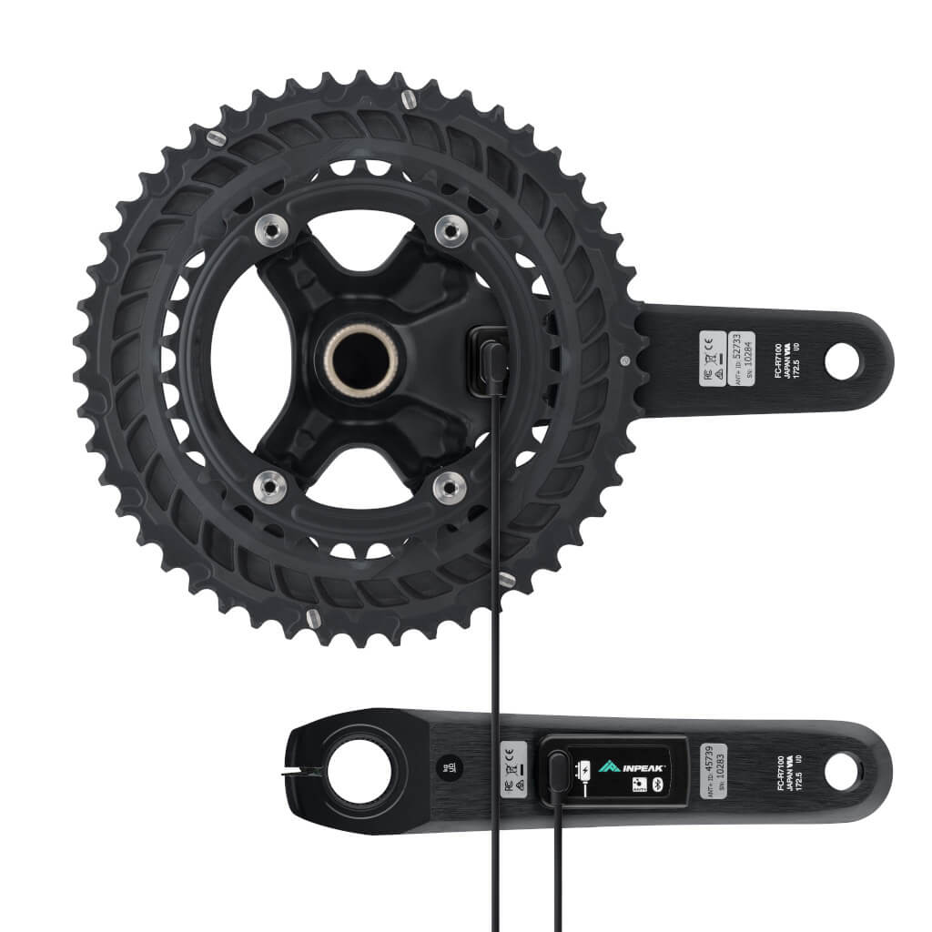 Pedaleiro com medidor de potência INPEAK POWERCRANK-E TWIN2 LR Shimano 105 R7100
