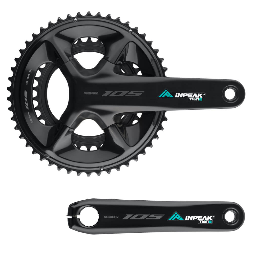 Pedaleiro com medidor de potência INPEAK POWERCRANK-E TWIN2 LR Shimano 105 R7100