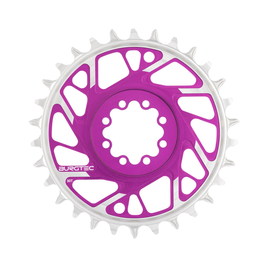 Plateau Mono BURGTEC THICK THIN 12V BOOST Montagem direta 8 Vis T-Type Narrow Wide Offset 3mm Violeta