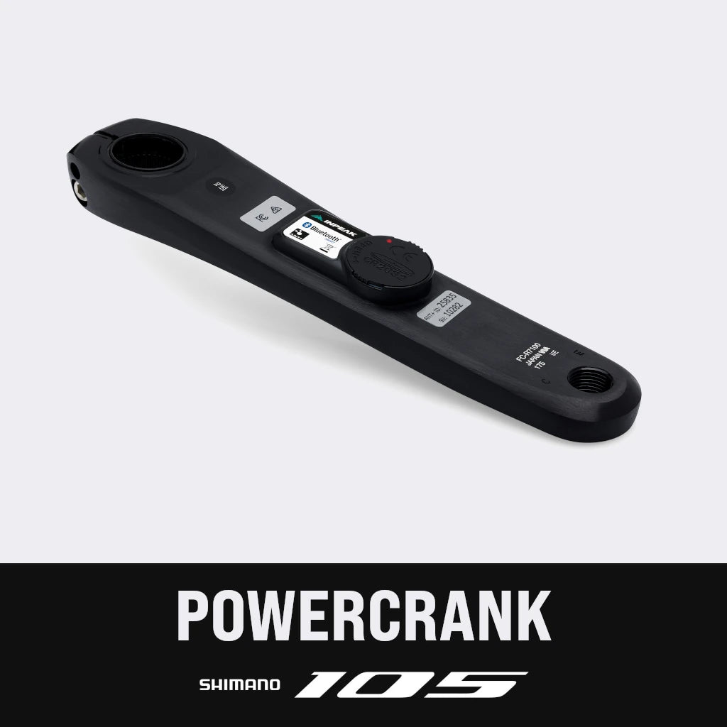 Braço esquerdo do pedaleiro com medidor de potência INPEAK POWERCRANK Shimano 105 R7100