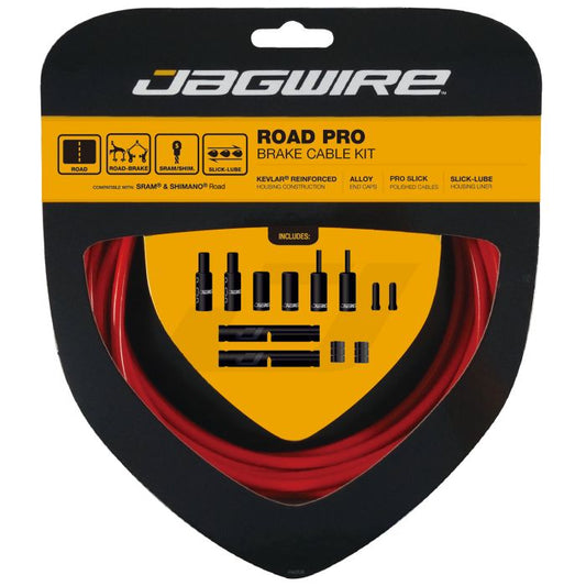 Kit de cabos e mangueiras de travão JAGWIRE ROAD PRO Vermelho