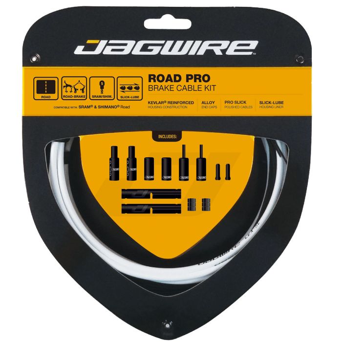 Kit de cabos e mangueiras de travão JAGWIRE ROAD PRO Branco