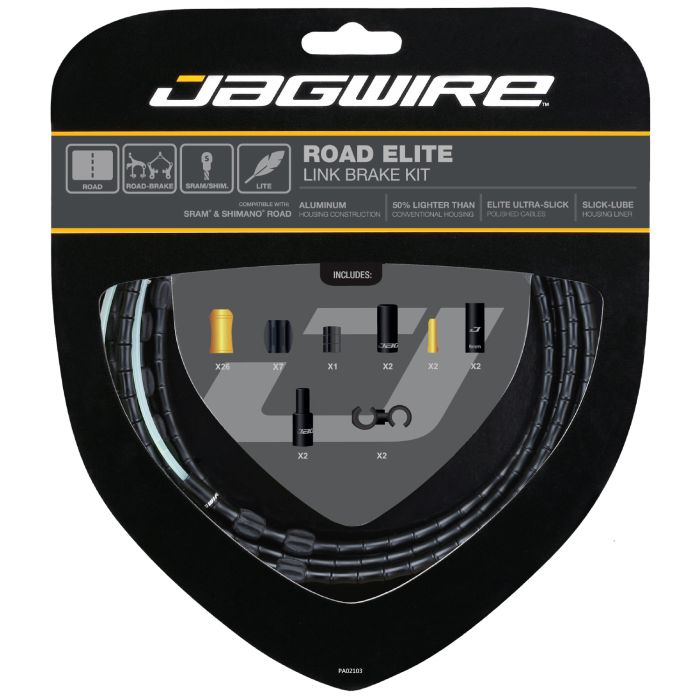 Kit de cabos e mangueiras de travão JAGWIRE ROAD ELITE LINK Preto