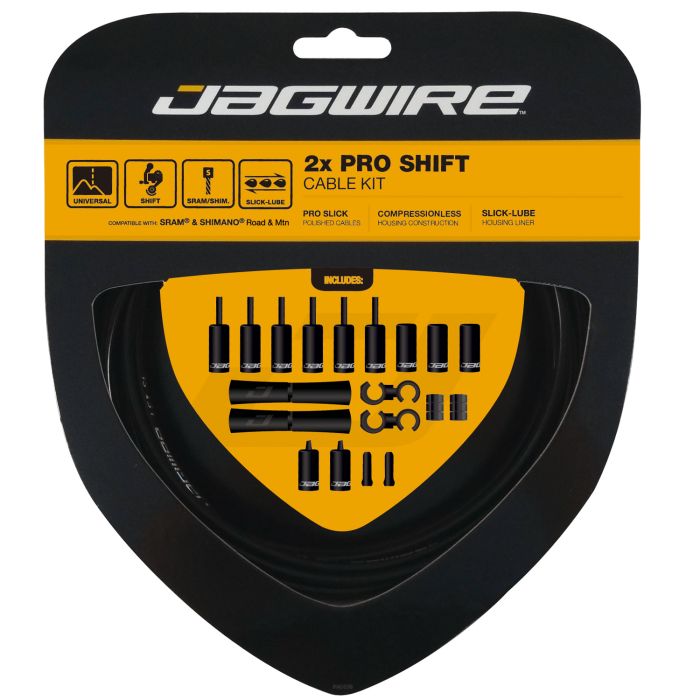 Conjunto de cabos e mangas para desviador JAGWIRE ROAD AND MOUNTAIN PRO Preto