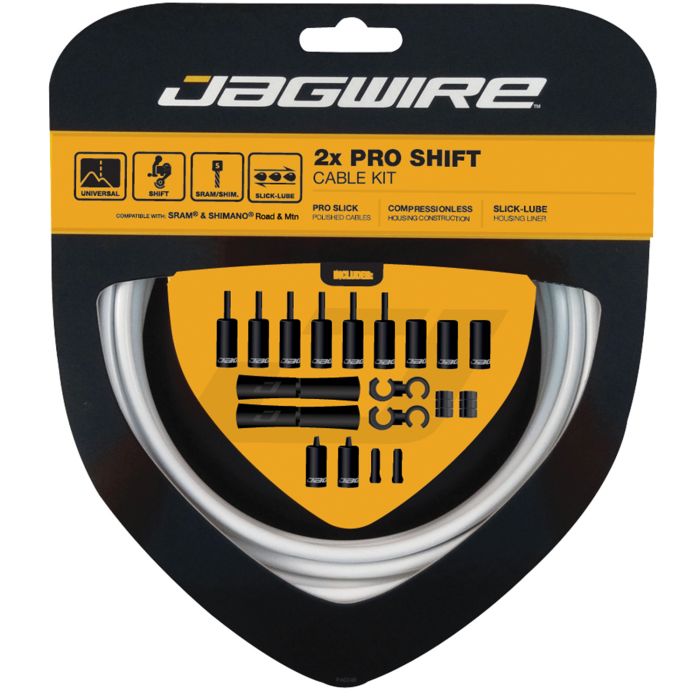 Kit de cabos e mangueiras de desviador JAGWIRE ROAD AND MOUNTAIN PRO Branco