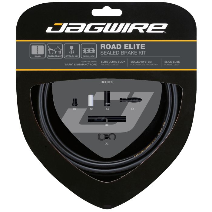 JAGWIRE ROAD ELITE SEALED Cabo de travão e kit de revestimento Preto