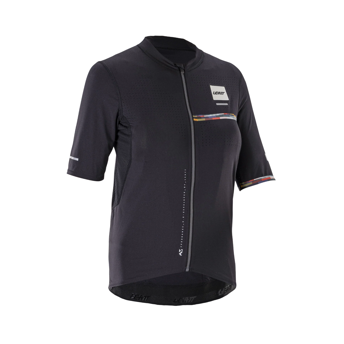 Camisola de manga curta LEATT MTB ENDURANCE 5.0 CARGO para mulher Preto