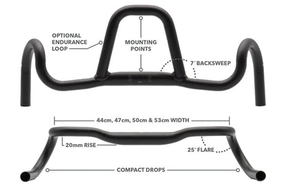Guiador Gravel REDSHIFT Kitchen Sink + Loop Rise 20mm