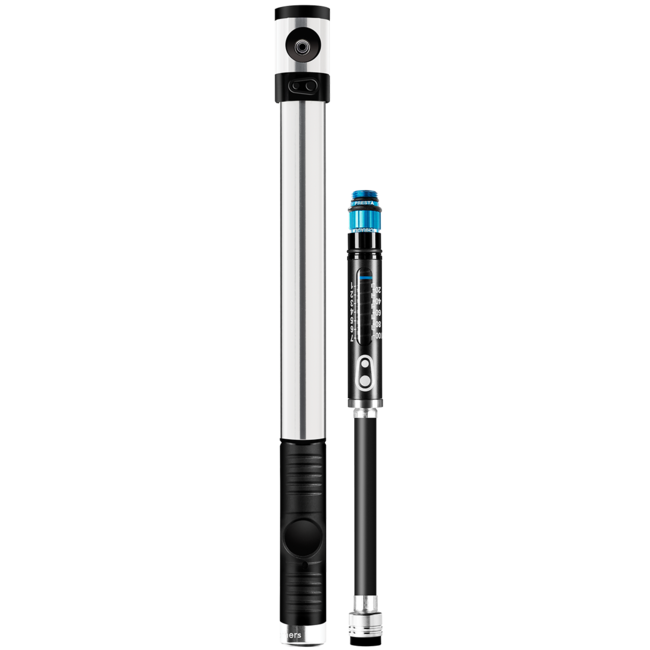 Bomba de mão CRANKBROTHERS KLIC HP com manómetro e tubo flexível magnético