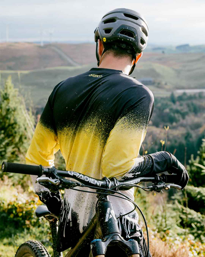 Maillot DHARCO RACE ACID RAIN Mangas Compridas Preto/Amarelo