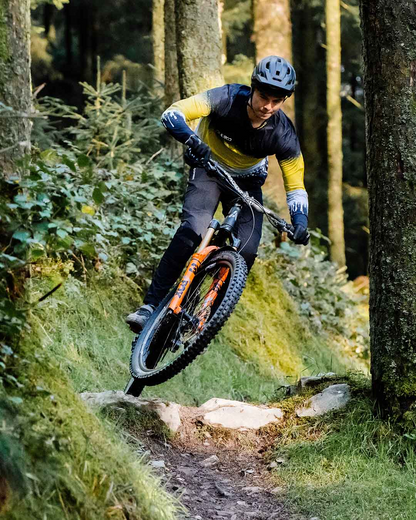 Maillot DHARCO RACE ACID RAIN Mangas Compridas Preto/Amarelo