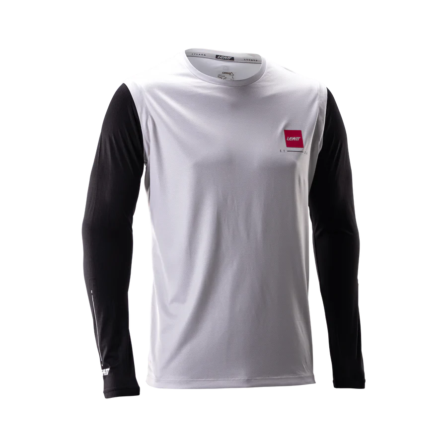 Camisola de manga comprida LEATT MTB Gravity 2.0 Branco/Preto