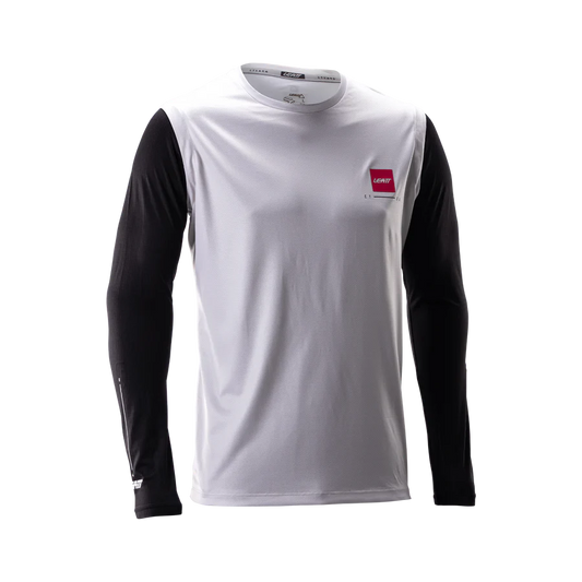 Camisola de manga comprida LEATT MTB Gravity 2.0 Branco/Preto