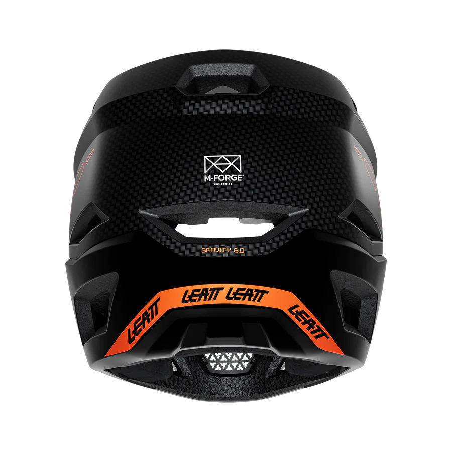 Capacete de BTT LEATT GRAVITY 6.0 CARBON GLOW Preto/Laranja