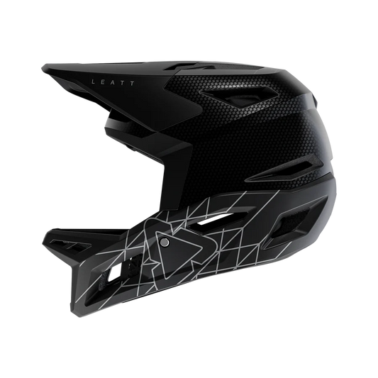 Capacete de BTT LEATT GRAVITY 6.0 CARBON STEALTH Preto/Cinzento