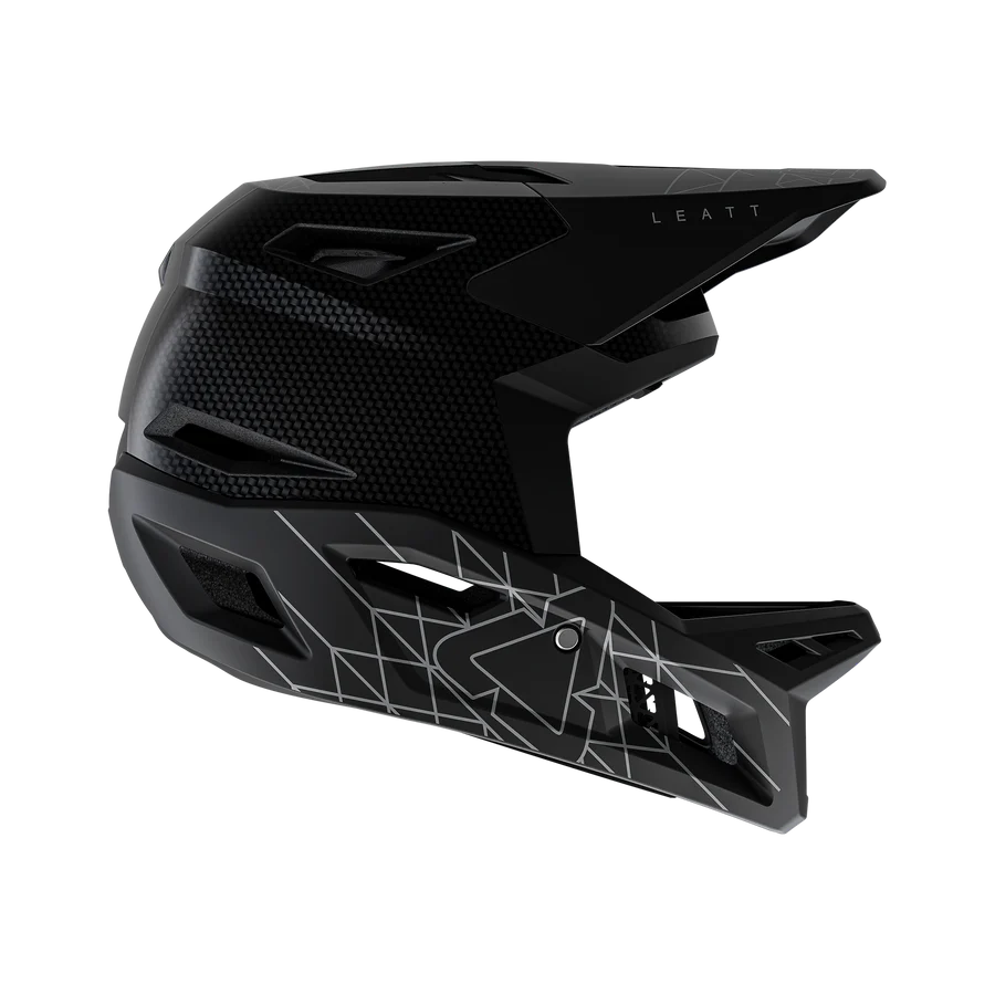 Capacete de BTT LEATT GRAVITY 6.0 CARBON STEALTH Preto/Cinzento