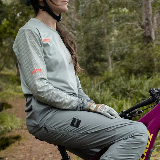 Camisola de manga comprida LEATT MTB TRAIL 3.0 para mulher Verde