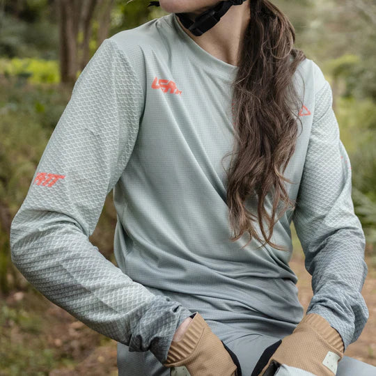 Camisola de manga comprida LEATT MTB TRAIL 3.0 para mulher Verde