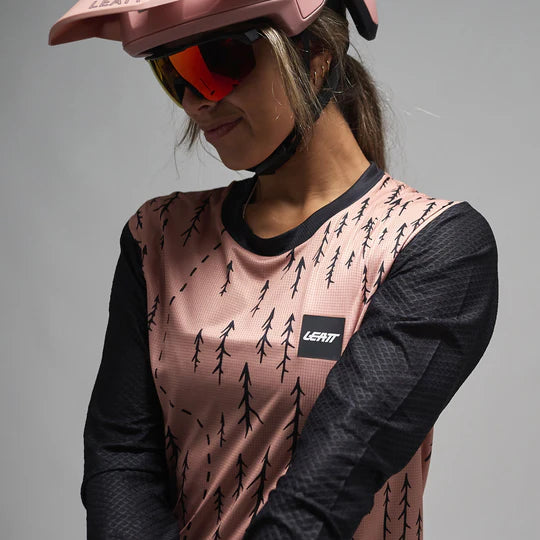 Camisola de manga comprida LEATT MTB TRAIL 3.0 para mulher Rosa