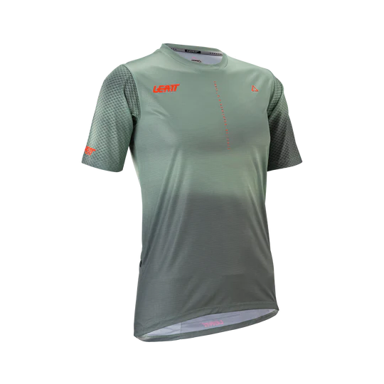 Camisola de manga curta LEATT MTB TRAIL 3.0 para mulher Verde