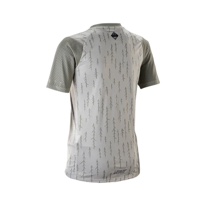 Jersey LEATT MTB TRAIL 3.0 Mulher Mangas Curtas Cinzento/Branco