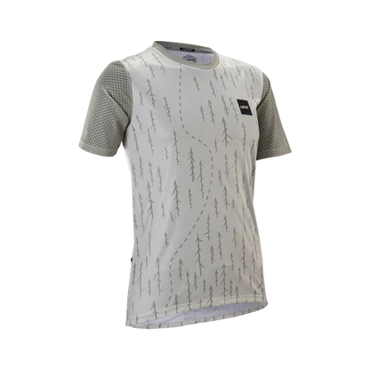 Jersey LEATT MTB TRAIL 3.0 Mulher Mangas Curtas Cinzento/Branco