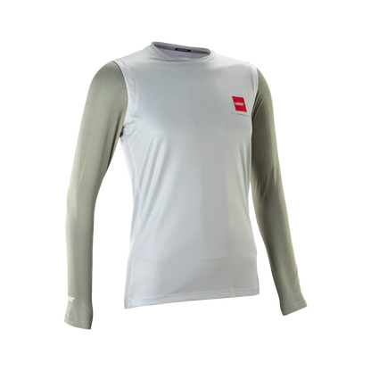 Maillot LEATT MTB Gravity 2.0 Mulher Mangas Compridas Branco/Bege