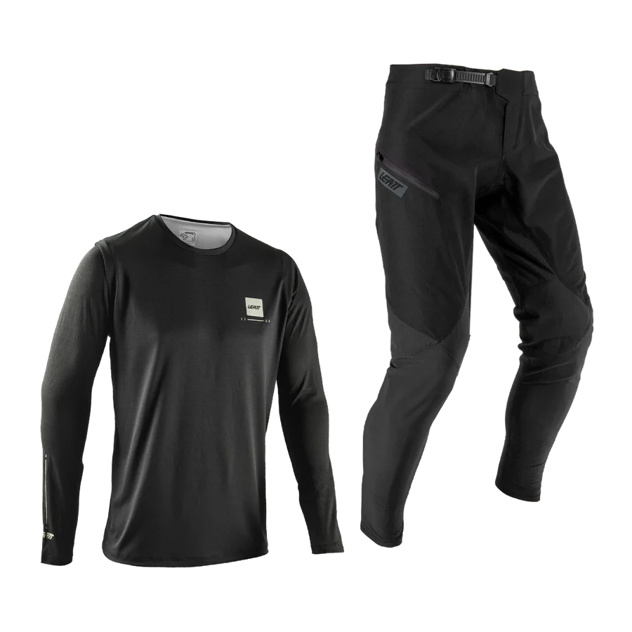 Kit de Camisola + Calças LEATT MTB GRAVITY 1.0 Preto
