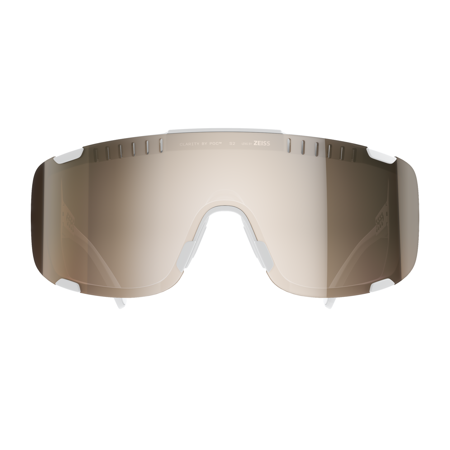 POC DEVOUR MID Glasses White Clarity Trail /Partly Sunny Silver Lens