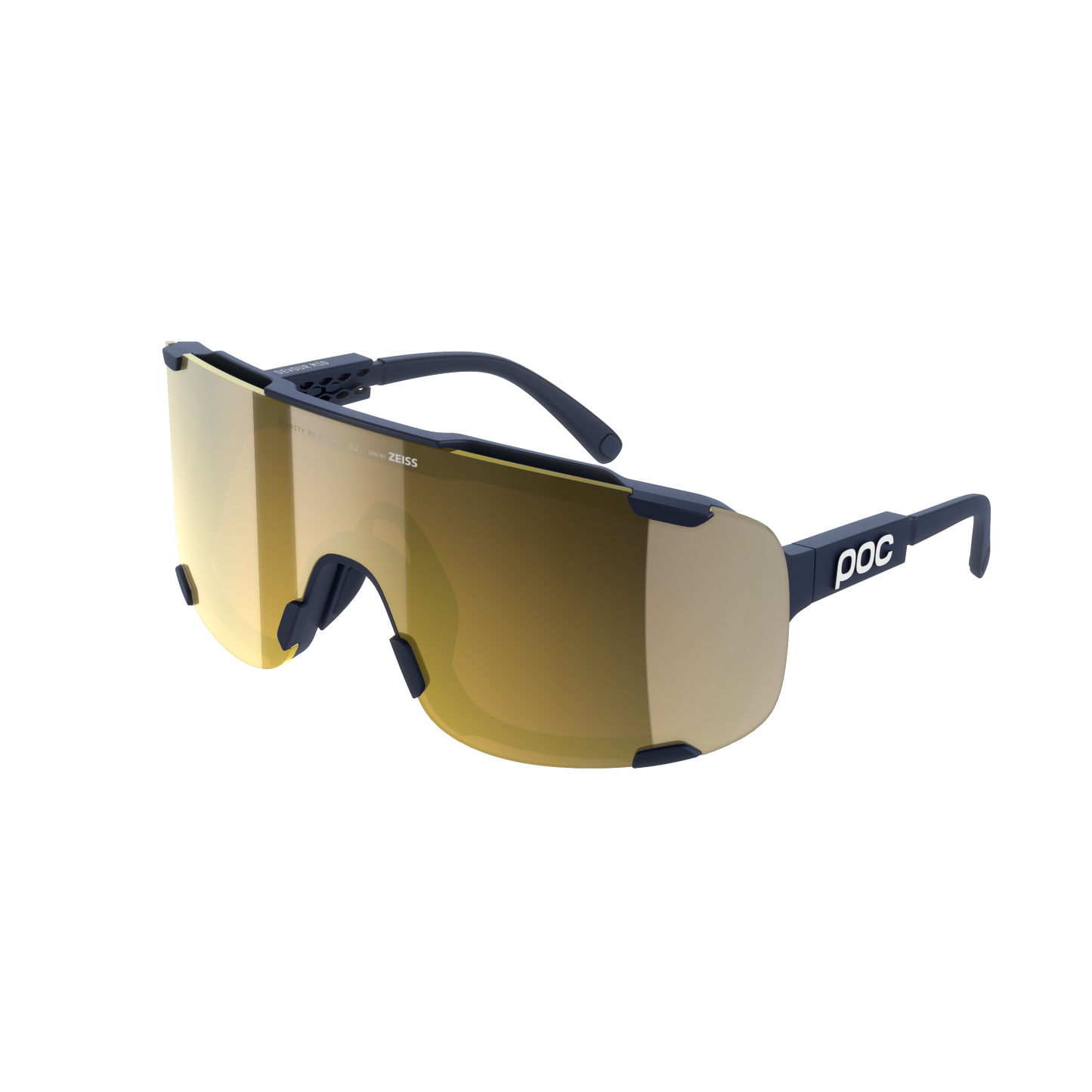 POC DEVOUR MID Marine Sunglasses Clarity Road/Partly Sunny Gold Lens
