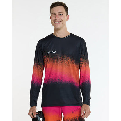 Camisola DHARCO RACE BLACK SNAKE Mangas Compridas Preto/Laranja