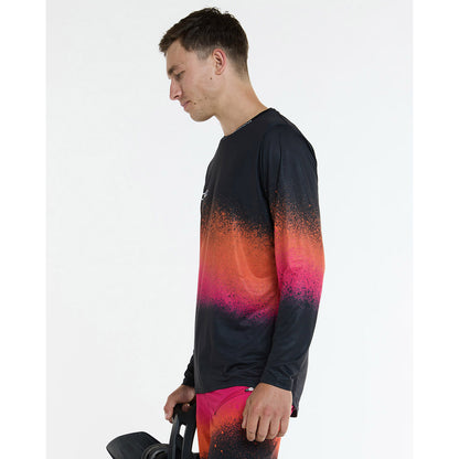 Camisola DHARCO RACE BLACK SNAKE Mangas Compridas Preto/Laranja