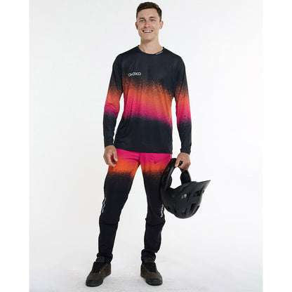 Camisola DHARCO RACE BLACK SNAKE Mangas Compridas Preto/Laranja