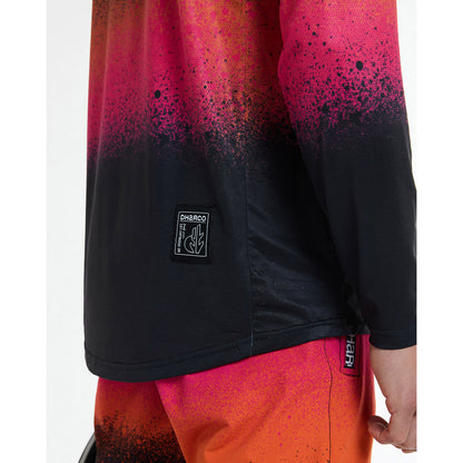 Camisola DHARCO RACE BLACK SNAKE Mangas Compridas Preto/Laranja