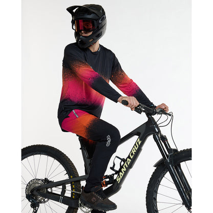 Camisola DHARCO RACE BLACK SNAKE Mangas Compridas Preto/Laranja