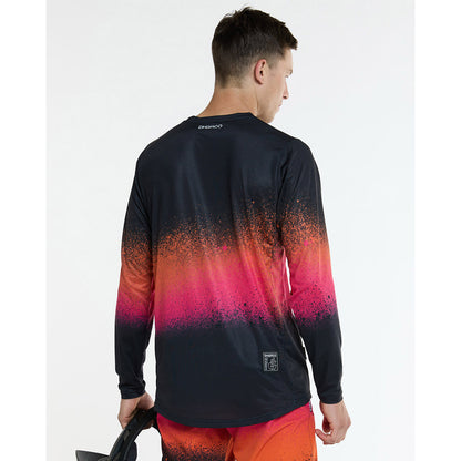 Camisola DHARCO RACE BLACK SNAKE Mangas Compridas Preto/Laranja