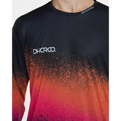 Camisola DHARCO RACE BLACK SNAKE Mangas Compridas Preto/Laranja