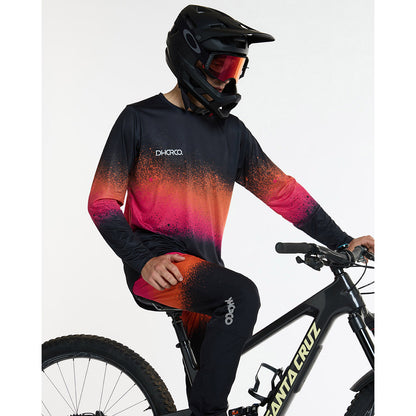 Camisola DHARCO RACE BLACK SNAKE Mangas Compridas Preto/Laranja