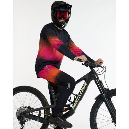 Camisola DHARCO RACE BLACK SNAKE Mangas Compridas Preto/Laranja