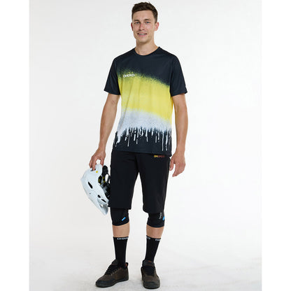 Maillot DHARCO ACID RAIN Mangas Curtas Preto/Amarelo