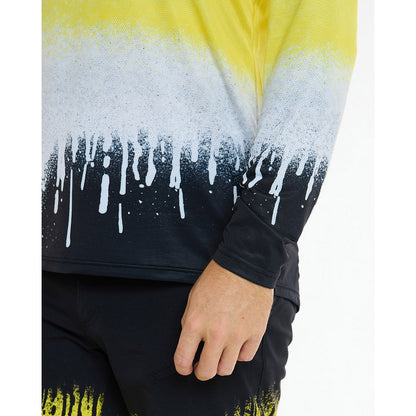 Maillot DHARCO RACE ACID RAIN Mangas Compridas Preto/Amarelo