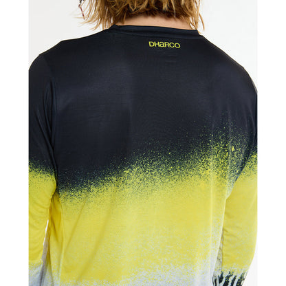 Maillot DHARCO RACE ACID RAIN Mangas Compridas Preto/Amarelo