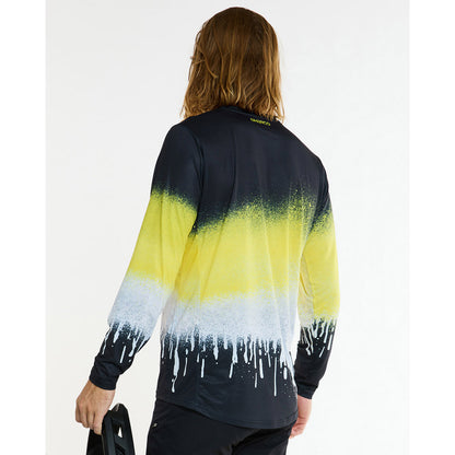Maillot DHARCO RACE ACID RAIN Mangas Compridas Preto/Amarelo