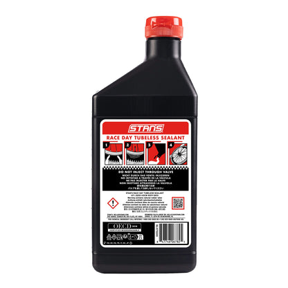 Líquido selante antifuros STAN'S RACE DAY 500 ml — parte de trás do frasco