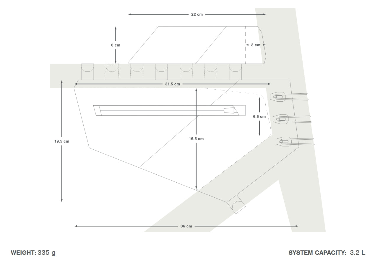 Conjunto de sacos de armação APIDURA AERO SYSTEM Preto